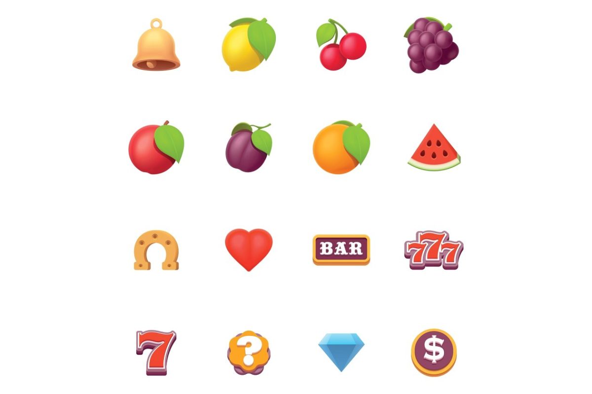 水果矢量图标 Vector slots symbols icon set