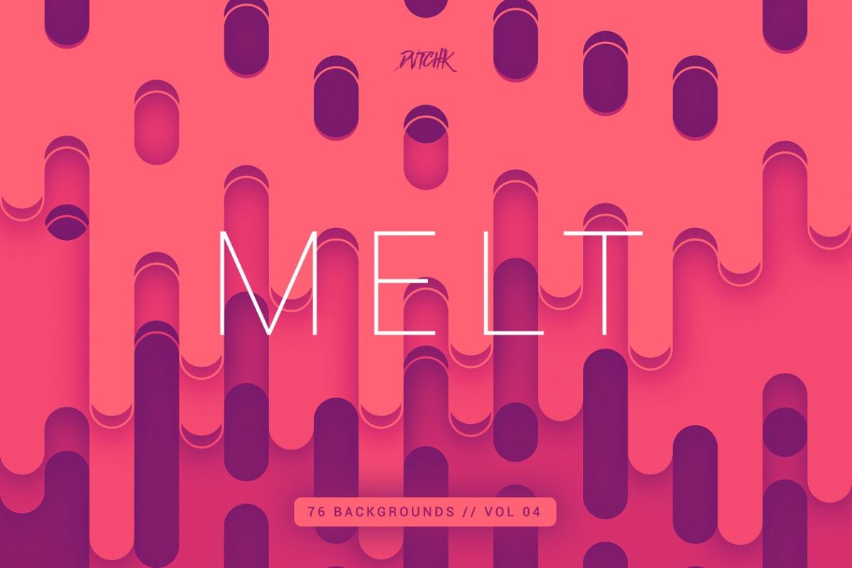 抽象圆形背景纹理v4 Melt | Rounded Backgrounds | Vol. 04