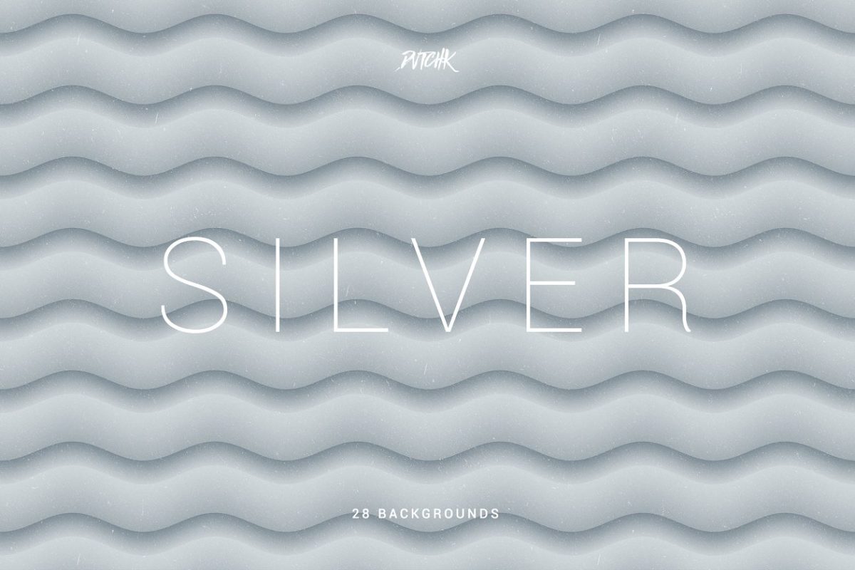 银色柔和抽象波纹背景 Silver | Soft Abstract Wavy Bgs