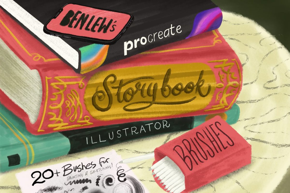 故事书插画风格Procreate画笔笔刷(For iPad) Storybook Illustrator for Procreate