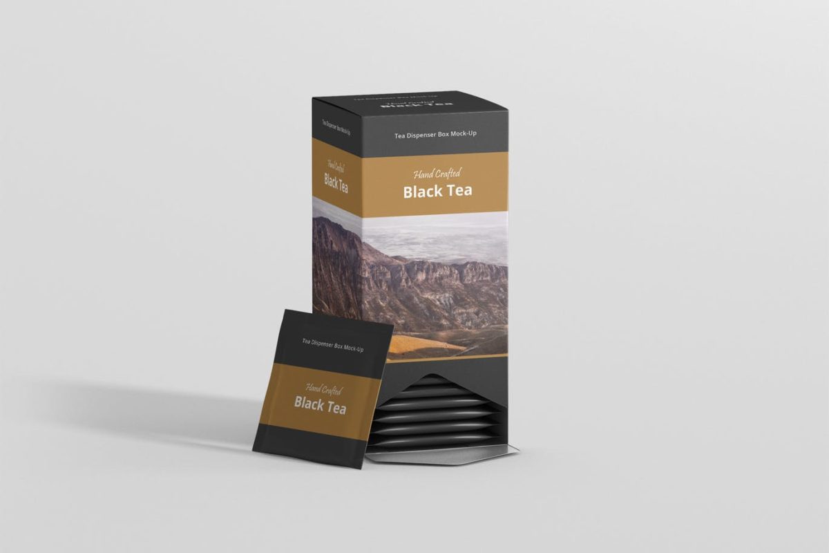 样机 | 茶叶盒子包装单独茶包高分辨率智能对象