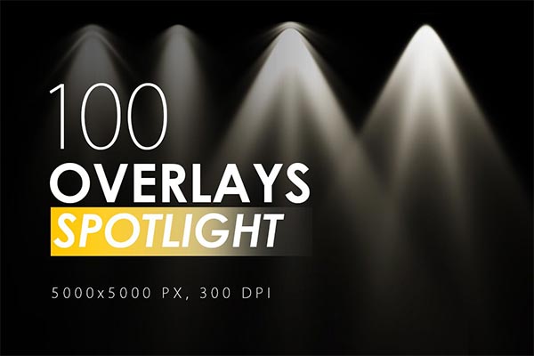 100个舞台灯光聚光灯叠加图层效果集合
