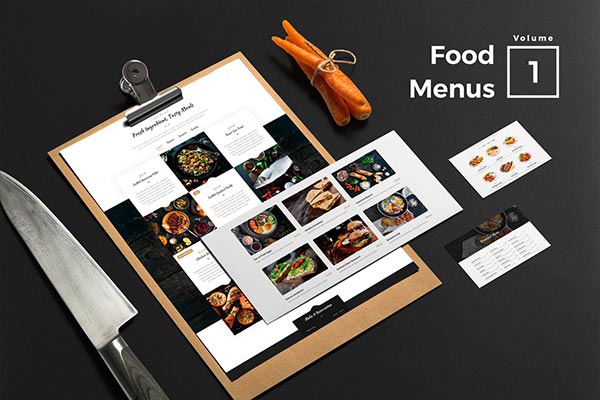 时尚高端网站页面高端餐厅菜单菜谱设计模板UI KITS-2