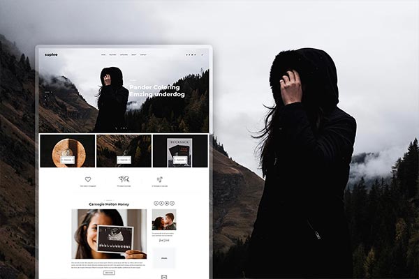 时尚高端优雅的Instagram用户博客设计模板UI KITS
