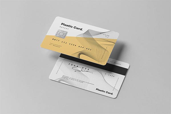 时尚高端的高品质芯片卡VIP卡银行卡信用卡会员卡设计VI样机展示模型mockups-2