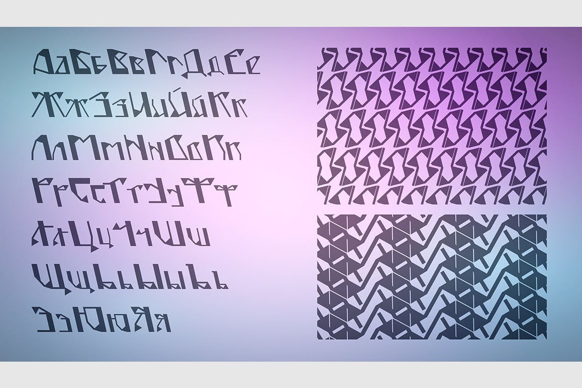 字体 | 现代几何装饰有衬线英文字母数字插图2