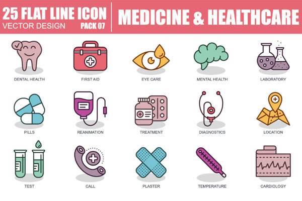 医学和医疗保健-平面动画icon图标下载