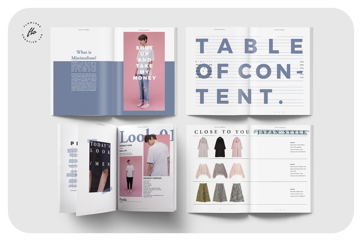 简约时尚&商业摄影杂志画册设计模板