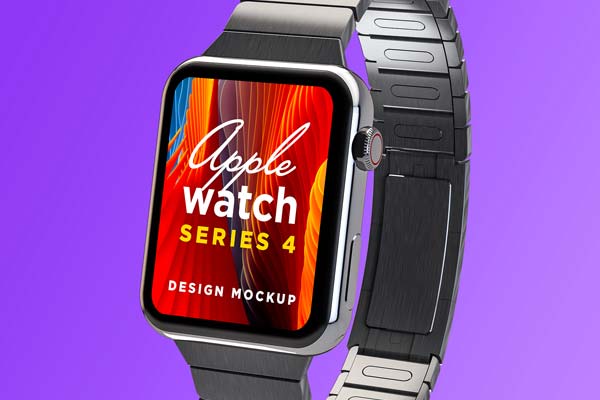 Apple Watch Series 4样机模板下载[PSD]