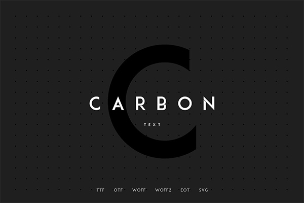 时尚高端现代多用途的Carbon Pro字体+Web字体