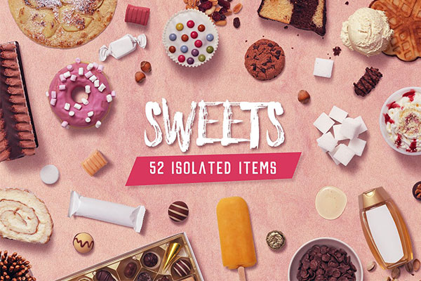 糖果 – 孤独的食品PSD模板下载