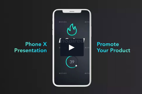 简约iPhoneX应用程序演示视频ae模板下载