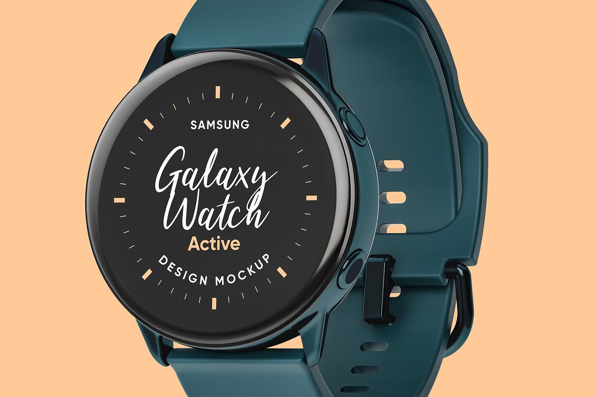 Samsung Galaxy Watch 三星手表样机手表UI设计展示样机下载[PSD]