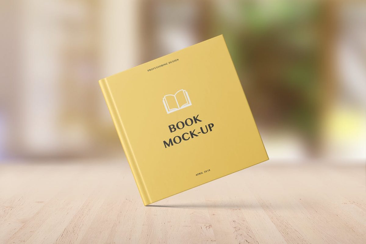 Mockups | 高端高品质硬皮方形书籍逼真场景智能对象样机