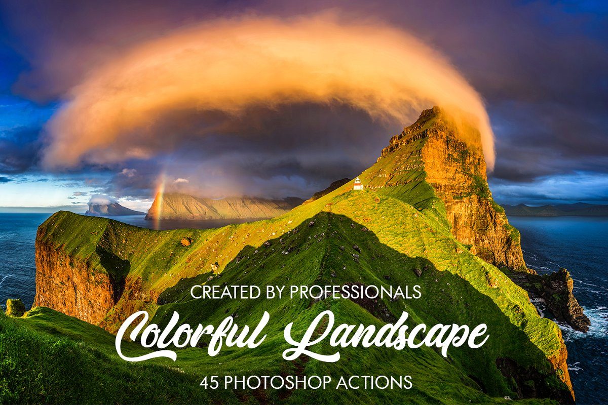 彩色自然风景Photoshop动作下载