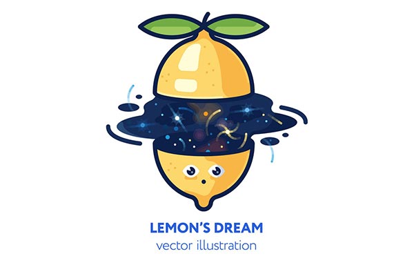 时尚高端可爱简约多用途的柠檬的梦想吉祥物logo标志设计模板