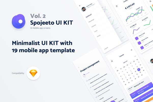 规范简约的手机APP UI KIT多功能模板iOS Ui手机ui设计app界面设计[Sketch]