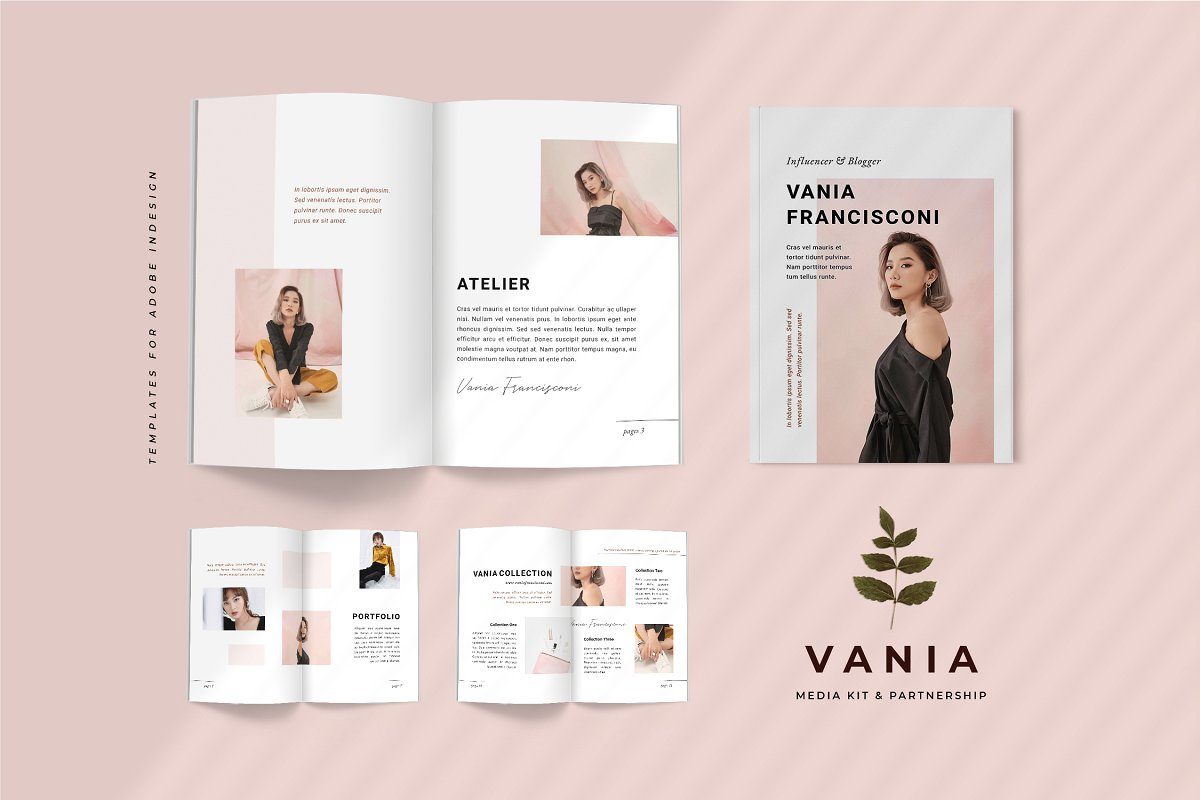 Vania时尚媒体博客宣传册设计模板