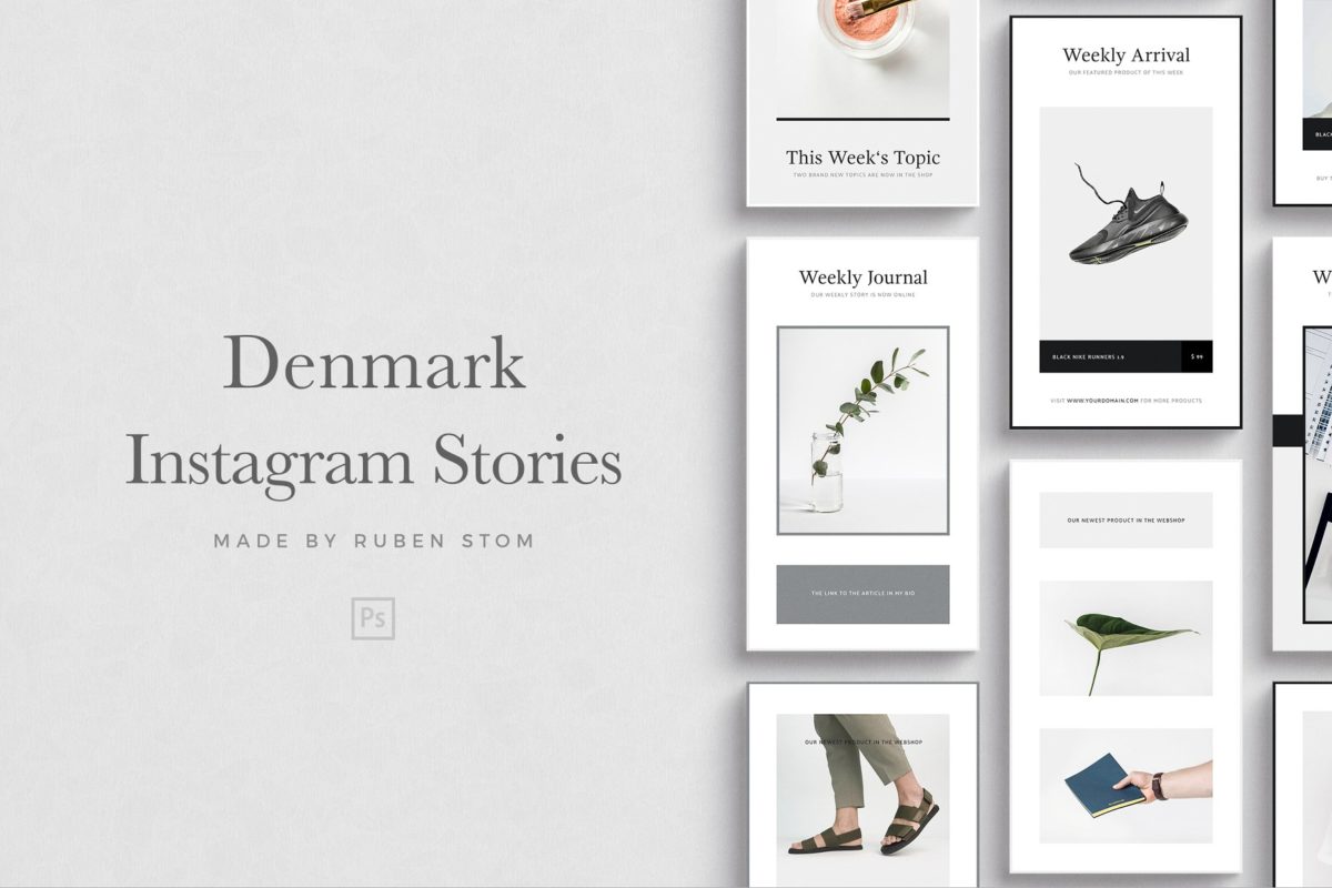 丹麦风格的Instagram故事广告模板 Denmark Instagram Stories