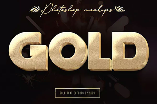 3D金色文本效果 3D Gold Text Effects