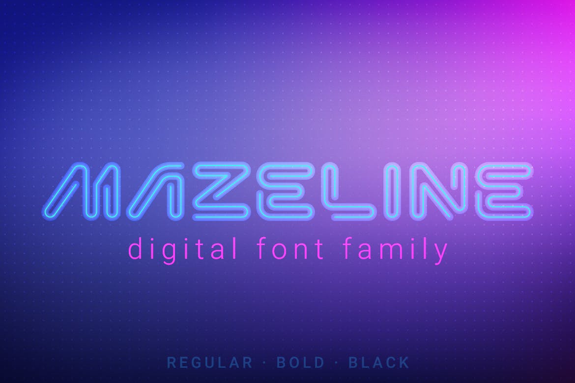 Fonts | 未来主义高科技氛围风格无衬线英文设计字体文字