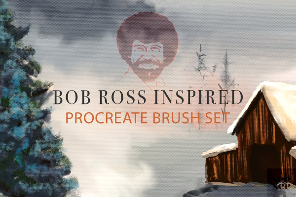 Procreate笔刷下载 Bob Ross Inspired Procreate Brushes