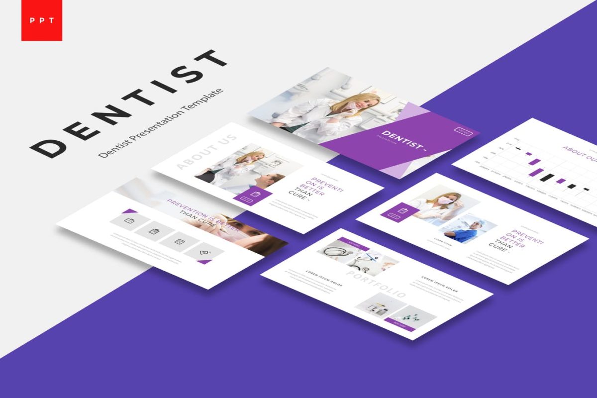 PPT | 紫配白商业营销医用现代创意创新排版演示幻灯片