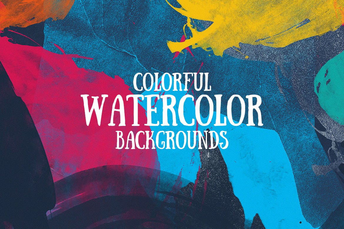 背景纹理 | 10张多彩多姿抽象彩色水彩背景底图JPGBackgrounds