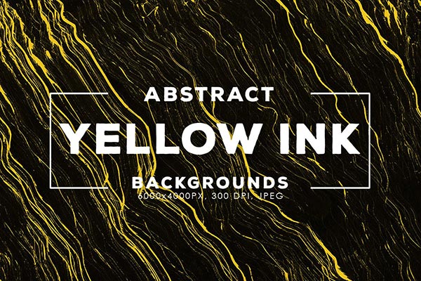 时尚高端震撼抽象中国风水墨元素黄色抽象墨水背景底纹纹理集合