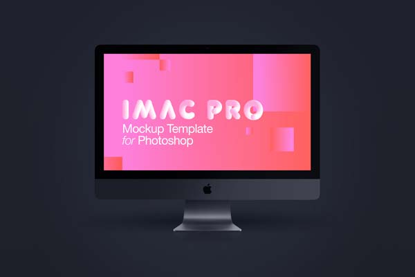 iMac Pro 灰色版电脑样机下载[PSD]