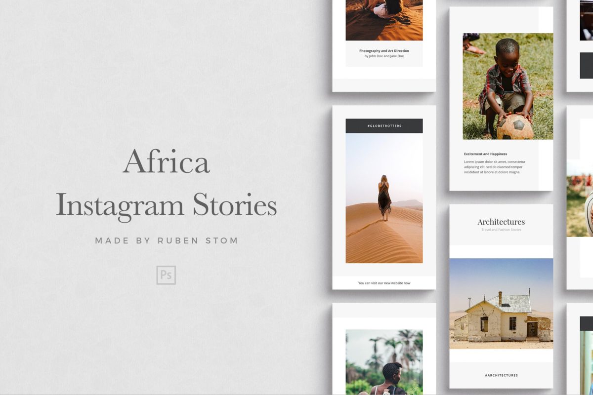 APP广告图片模板 Africa Instagram Stories