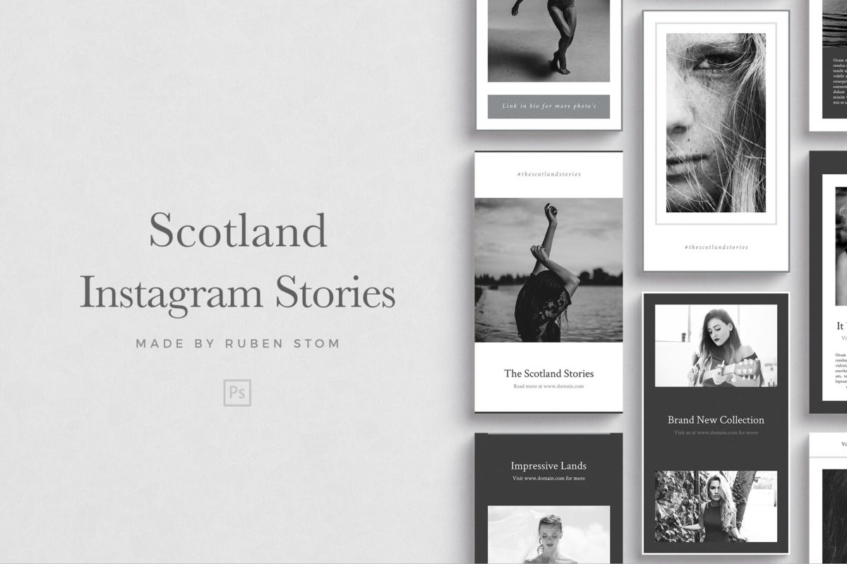 社交APP图片模板 Scotland Instagram Stories