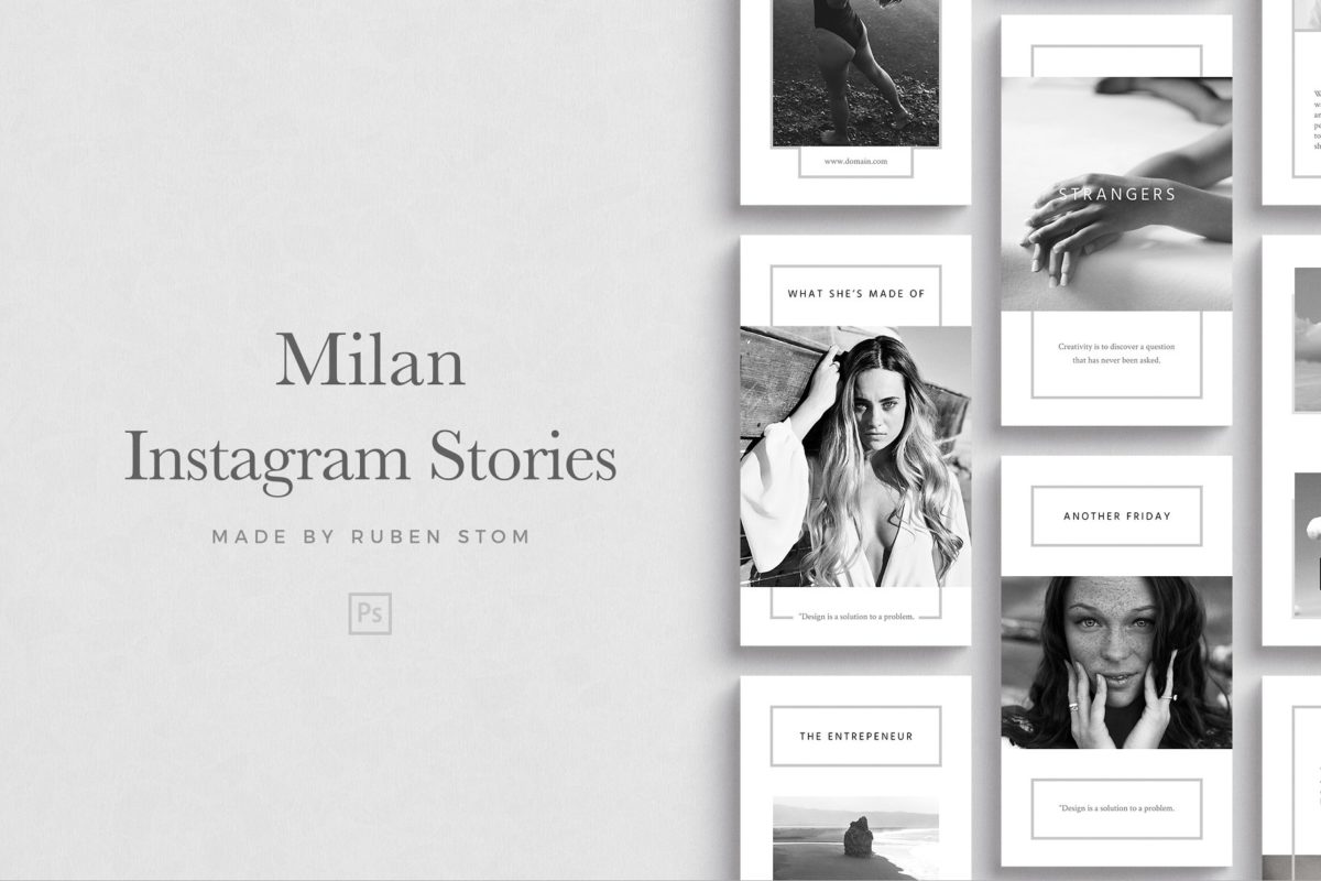 社交广告图片模板 Milan Instagram Stories
