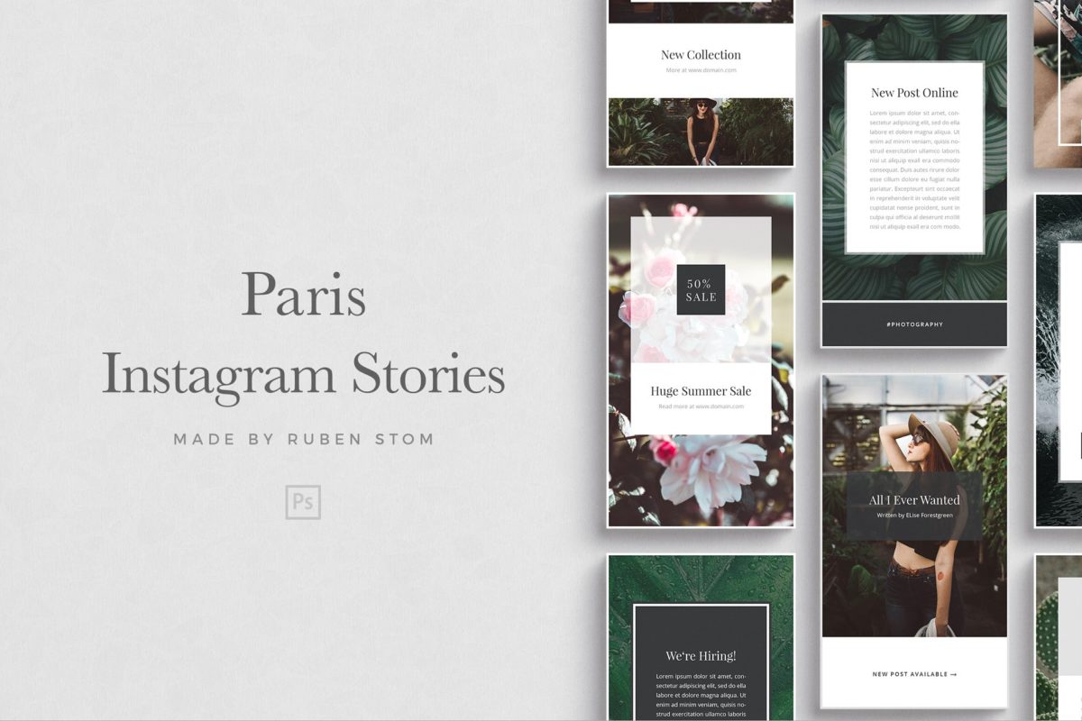 社交媒体APP广告模板 Paris Instagram Stories