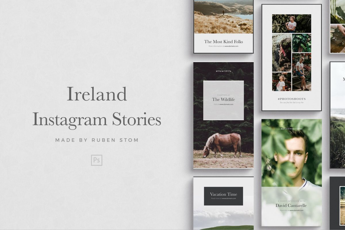 社交图片模板 Ireland Instagram Stories