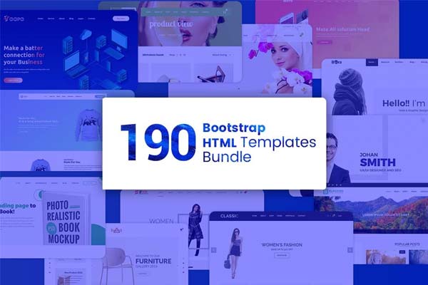 190 套专业的产品与企业官网 Bootstrap  HTML网站模板下载 [HTML]