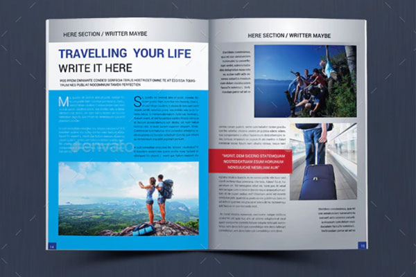 旅游杂志现代宣传册图册设计模板