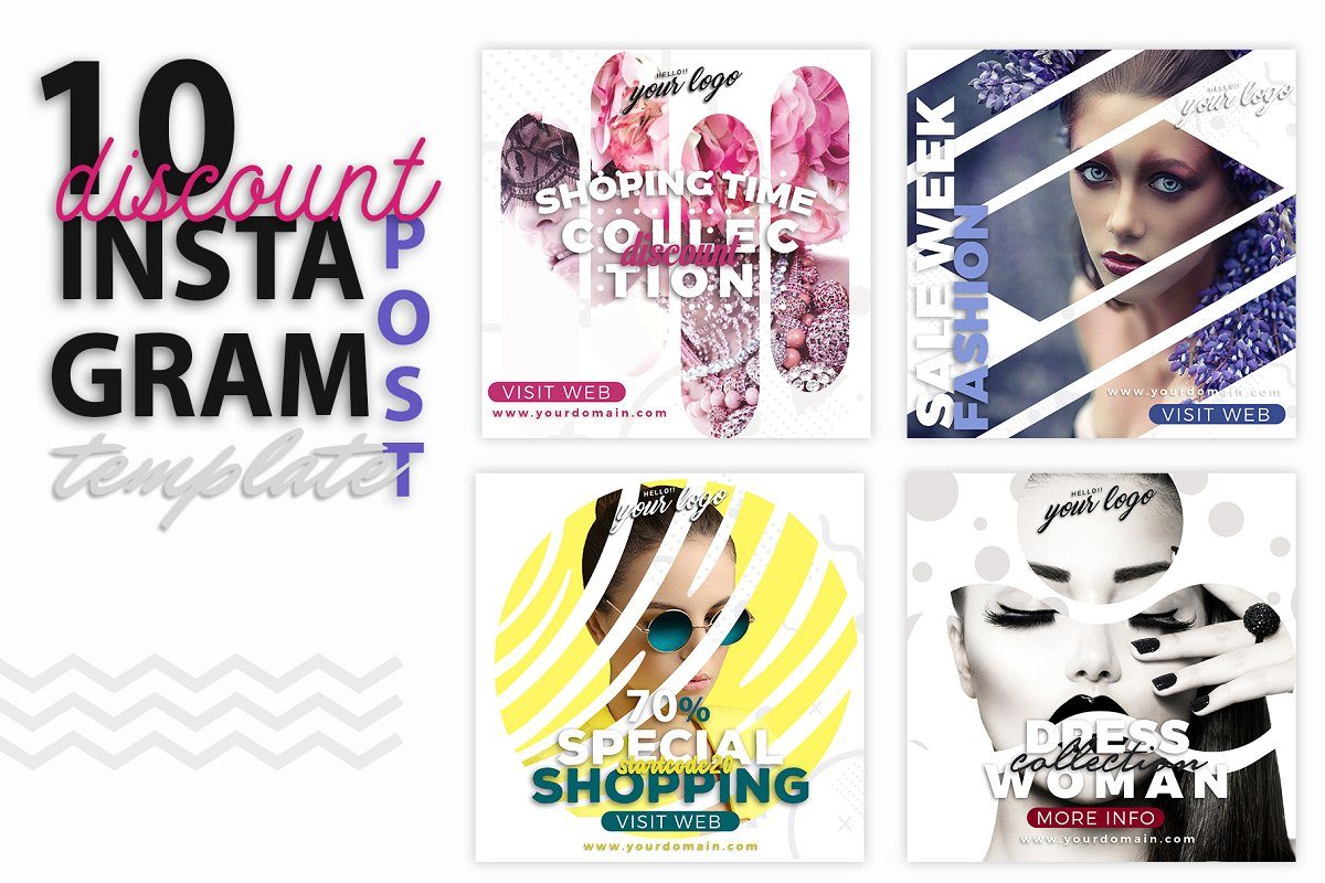 时尚Instagram在线商店销售帖子模板