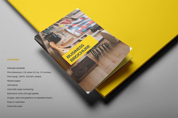 黄色配色的高品质时尚高端企业画册宣传册房地产楼书杂志设计模板（indd）宣传册 公司简介宣传册 企业产品宣传册设计