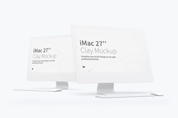 苹果电脑样机 Clay iMac 27” Mockup