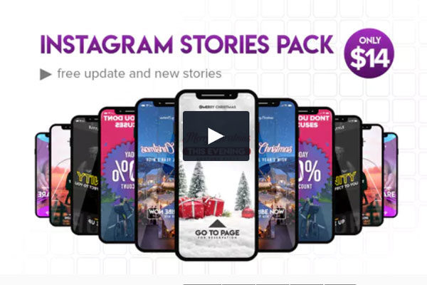 Instagram社交媒体故事手机促销广告视频AE模板