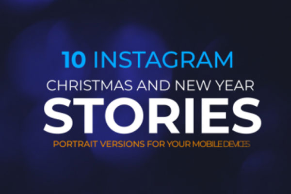 圣诞节/新年祝福Instagram故事视频AE模板