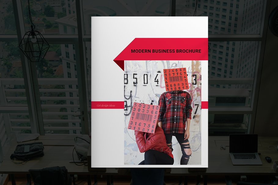 现代红色主题企业画册设计模板
