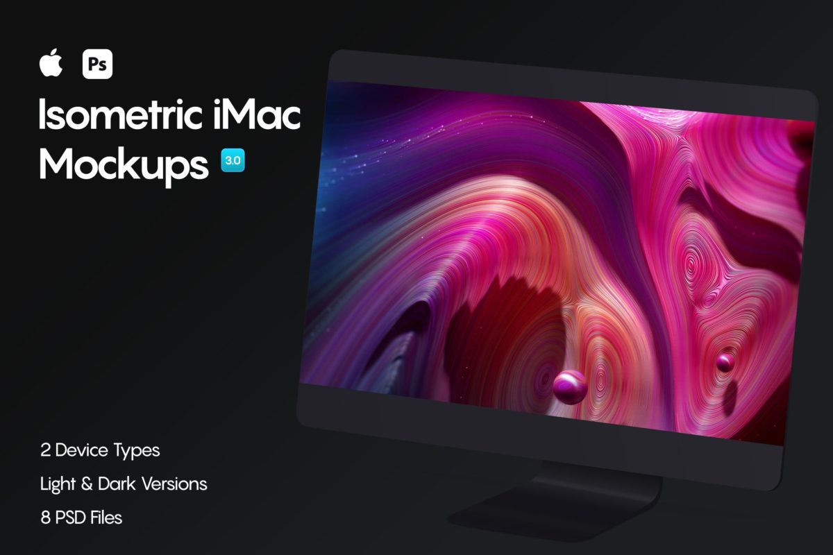 酷炫iMac Pro 最新电脑样机下载[PSD]