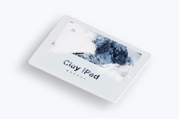 平板电脑样机素材 Clay iPad 9.7 Mockup 02