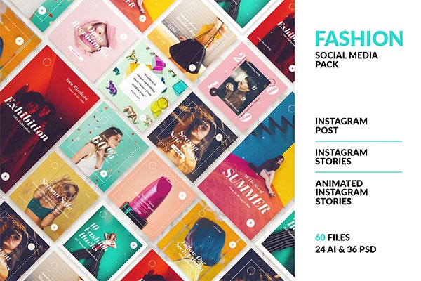 时尚高端简约多用途的高品质社交媒体Instagram故事banner画册海报传单设计模板