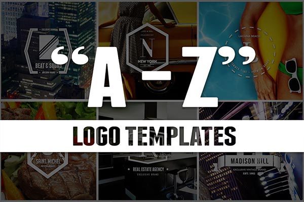 时尚高端的从A到Z26个英文字母logo标志设计模板