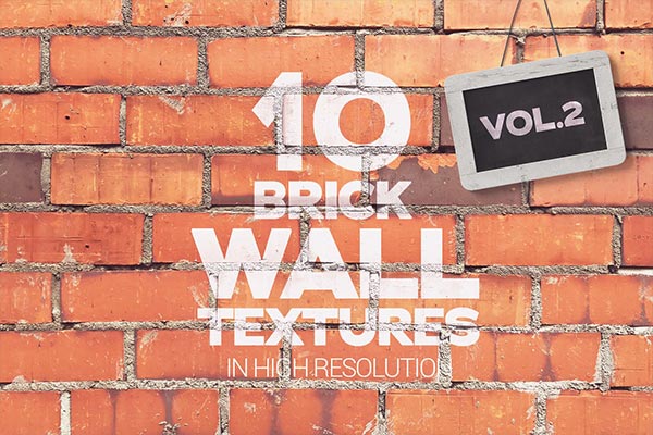 10个高品质的逼真砖墙背景底纹纹理集合 vol.2