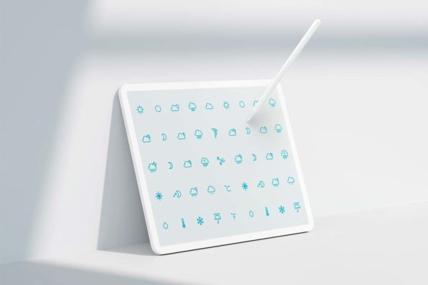 简约线性天气图标