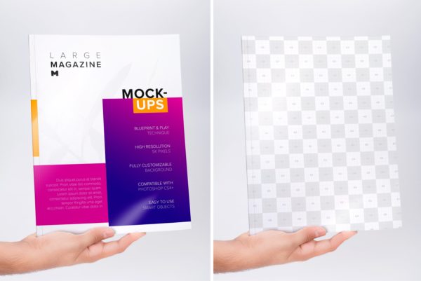 杂志画册封面 Large Magazine Cover Mockup 01